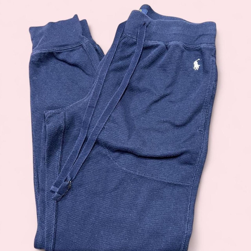 Polo Ralph Lauren Navy Blue Ribbed Jogger Pajama Pants size medium